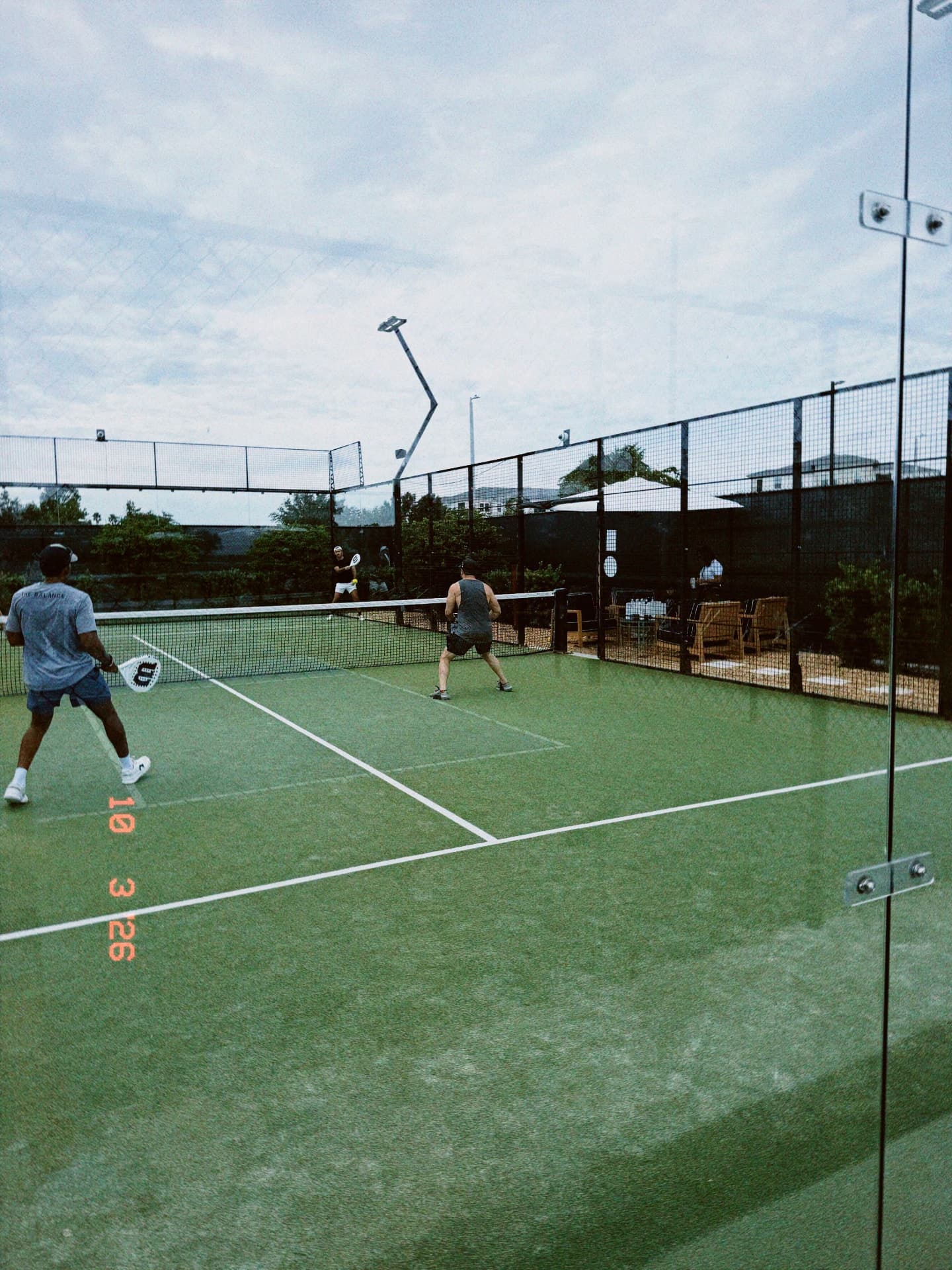 Members playing padel at a Luma Society gathering
